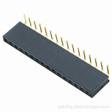 Right Angle Single Row 2.54mm Female Header, Y Type Terminal